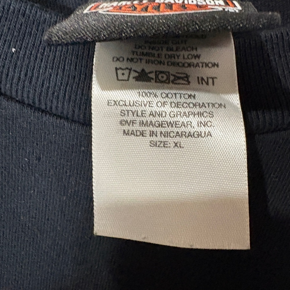 Harley Davidson Black T’Shirt Size XL - Picture 4 of 4
